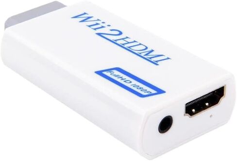 محول Wii إلى HDMI، يدعم 720P، 1080i، 1080P، 480i، 480p، PAL، NTSC، مقبس صوت 3.5 مم، سهولة التوصيل والتشغيل، لا حاجة إلى تركيب كابلات ومحولات in Saudi Arabia