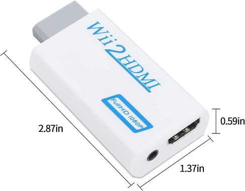 محول Wii إلى HDMI، يدعم 720P، 1080i، 1080P، 480i، 480p، PAL، NTSC، مقبس صوت 3.5 مم، سهولة التوصيل والتشغيل، لا حاجة إلى تركيب كابلات ومحولات in Saudi Arabia
