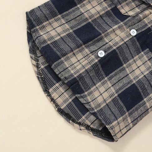 Toddler Baby Boy Fall Winter Clothes Long Sleeve Plaid Hooded Sweatshirt Ripped Holes Jeans Set 1-5 Years Old in Saudi Arabia