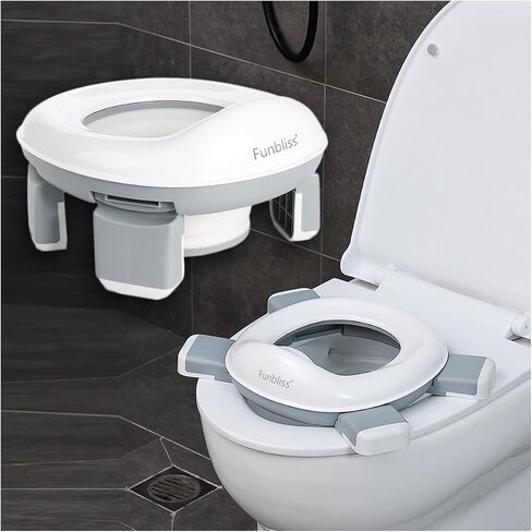 Funbliss Folding Potty Seat for Boys and Girls - Portable Toilet for Potty Training - Toddler Potty Seat for Travel - Easy to Use and Clean - Suitable for Ages 1-8 - Lightweight and Collapsible in Saudi Arabia