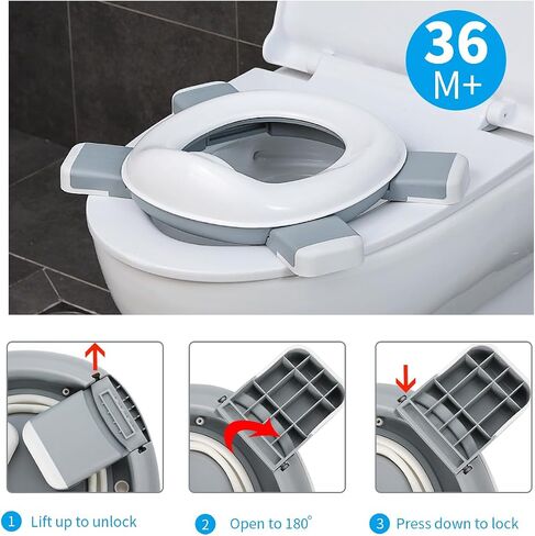 Funbliss Folding Potty Seat for Boys and Girls - Portable Toilet for Potty Training - Toddler Potty Seat for Travel - Easy to Use and Clean - Suitable for Ages 1-8 - Lightweight and Collapsible in Saudi Arabia