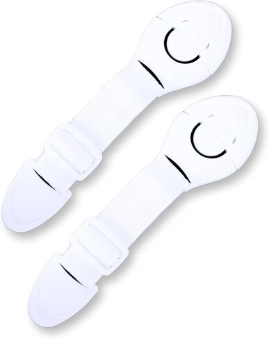 جهاز مساعد الأم القابل للتعديل | أقفال أمان للأطفال، وأجهزة مقاومة للأطفال، والأدراج، ومقاعد المراحيض، وسلة المهملات، والثلاجة، والفرن والمزيد | لاصق قوي مع حزام قابل للتعديل (عبوة من قطعتين) in Kuwait