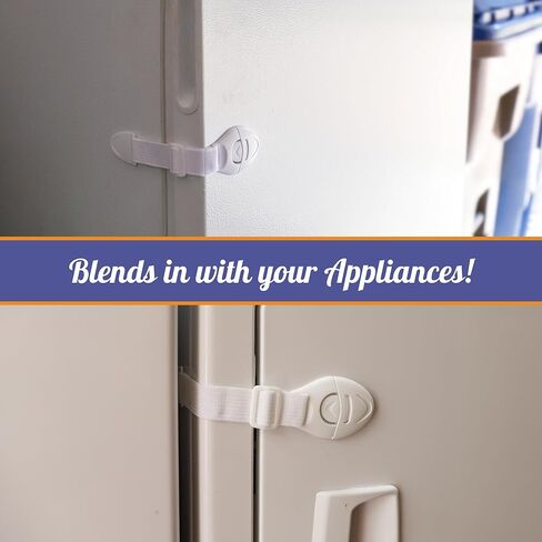 جهاز مساعد الأم القابل للتعديل | أقفال أمان للأطفال، وأجهزة مقاومة للأطفال، والأدراج، ومقاعد المراحيض، وسلة المهملات، والثلاجة، والفرن والمزيد | لاصق قوي مع حزام قابل للتعديل (عبوة من قطعتين) in Kuwait