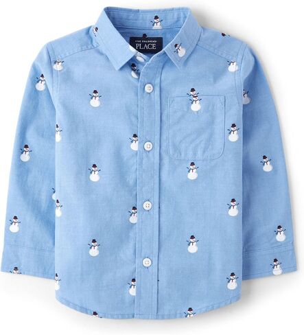The Children's Place Baby Boys' and Toddler Long Sleeve Button Down Shirt in Saudi Arabia