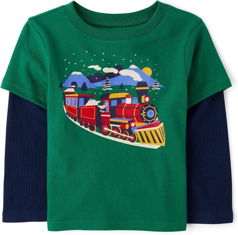 The Children's Place Baby Boys' and Toddler Long Sleeve Everday Casual Knit Shirt in Saudi Arabia