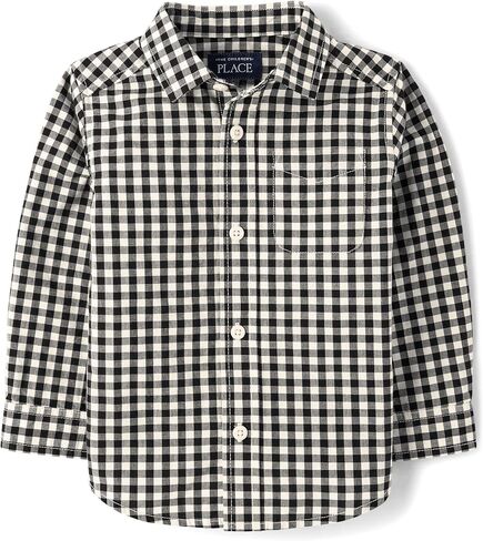The Children's Place Baby Boys' and Toddler Long Sleeve Button Down Shirt in Saudi Arabia