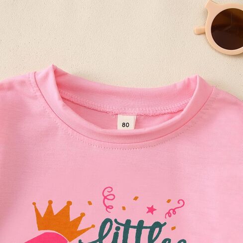 Baby Girl First Birthday Shirt Crown Little Miss Onederful Long Sleeve T-Shirt Top One Year Old Birthday Outfit in Saudi Arabia