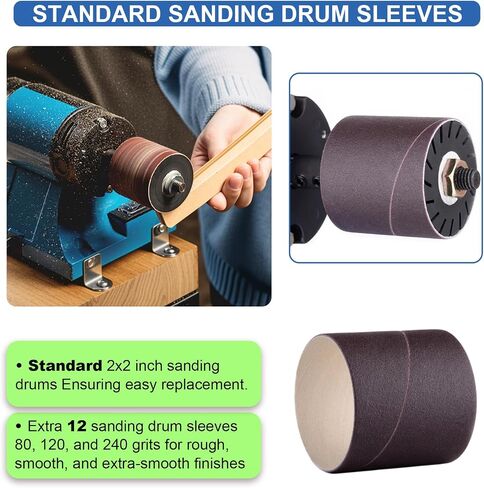 Leather Burnishing Machine | Variable Speed Leathercraft Bench Grinder, Polishing Tool, Sanding Machine, Rosewood Wheel for Leather Edge | Low Noise Motor, Standard 2x2 Inch Drum Sleeves in Saudi Arabia