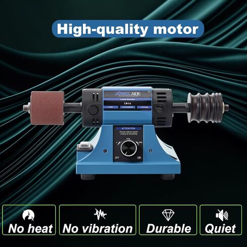 Leather Burnishing Machine | Variable Speed Leathercraft Bench Grinder, Polishing Tool, Sanding Machine, Rosewood Wheel for Leather Edge | Low Noise Motor, Standard 2x2 Inch Drum Sleeves in Saudi Arabia