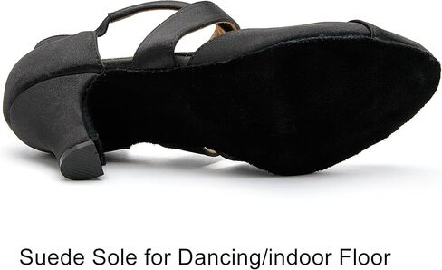 YYTing Women Swing Latin Ballroom Dance Shoes (Closed Toe, Suede Sole, Elastic Closure) 2.5 inch Heel YT28 in Kuwait