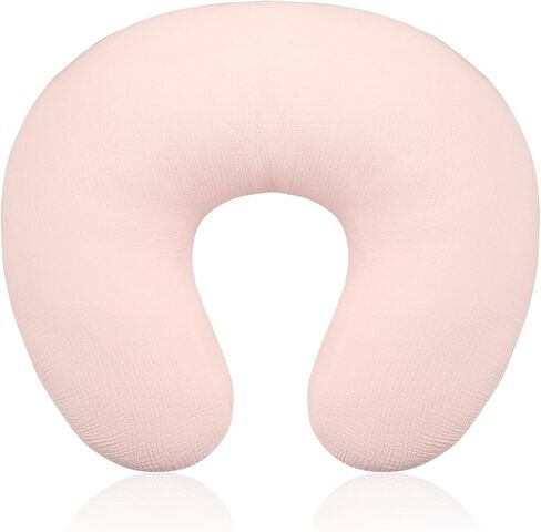 Baby Nursing Pillow Cover, Removeable Breastfeeding Pillow Slipcover, Muslin Nursing Pillow Case for Newborn Boys Girls, Soft Fabric Fits Snug On Infant, Washable & Breathable, Blue (Cover Only) in Saudi Arabia