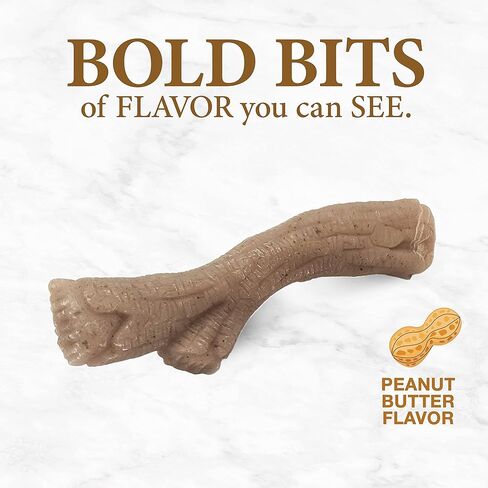 لعبة مضغ قوية للكلاب من Nylabone Gourmet Style كلاسيكية وعظم الفخذ، عبوتان، ألعاب مضغ للكلاب، نكهة الشيدر المسنة ونكهة الضلع الخلفي للأطفال، كبيرة/عملاقة (عدد 2) in Saudi Arabia