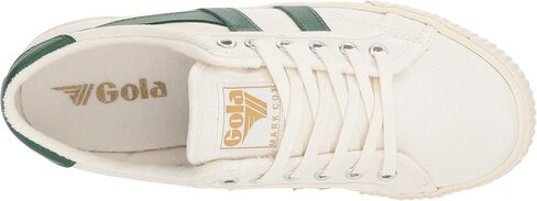 Gola Women's Tennis-Mark Cox Sneaker, Off-White/Dark Green, 6.5 in Saudi Arabia