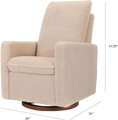 Babyletto Cali Pillowback Swivel Glide في Boucle، Greenguard Gold وCertiPUR-US in Saudi Arabia