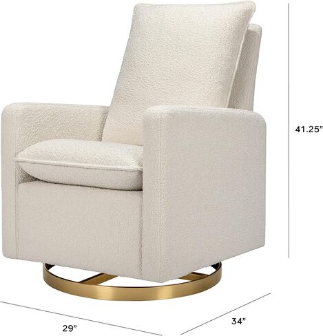 Babyletto Cali Pillowback Swivel Glide في Boucle، Greenguard Gold وCertiPUR-US in Saudi Arabia