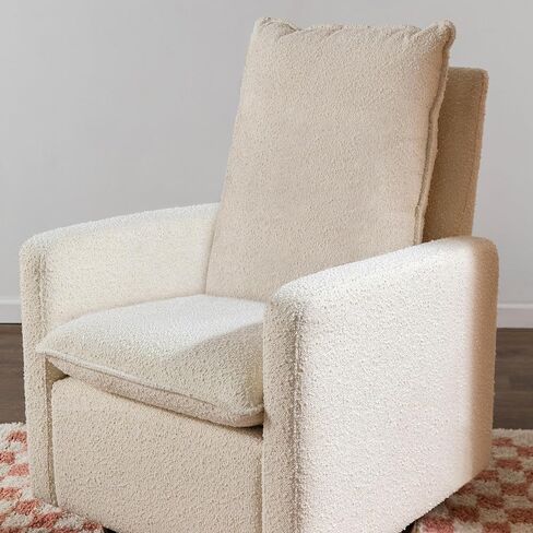 Babyletto Cali Pillowback Swivel Glide في Boucle، Greenguard Gold وCertiPUR-US in Saudi Arabia
