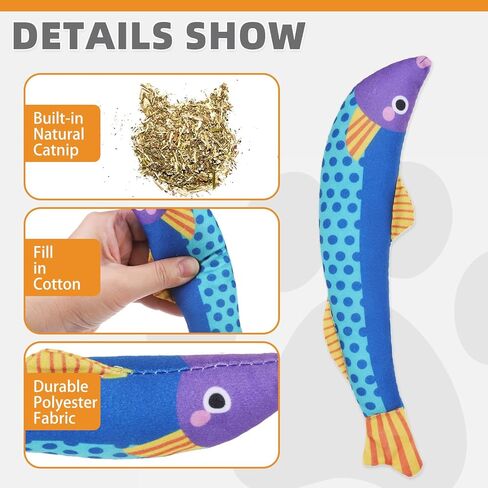 KOOLTAIL Cat Catnip Toys for Thanksgiving, 3 Pack Durable Soft Kicker Toy Filled with Natural Catnip, Interactive Bite Resistant Chew Teeth Cleaning Gift for Indoor Cats Kitten in Kuwait