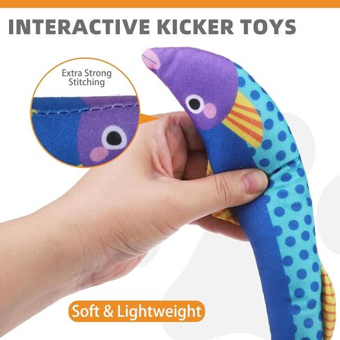 KOOLTAIL Cat Catnip Toys for Thanksgiving, 3 Pack Durable Soft Kicker Toy Filled with Natural Catnip, Interactive Bite Resistant Chew Teeth Cleaning Gift for Indoor Cats Kitten in Kuwait