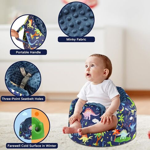 Seat Cover Compatible with Bumbo Seat, Soft and Breathable Baby Floor Seat Cover for Baby Boy & Girl (Cover Only), Pink Bow in Saudi Arabia