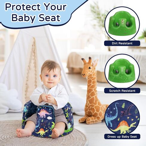 Seat Cover Compatible with Bumbo Seat, Soft and Breathable Baby Floor Seat Cover for Baby Boy & Girl (Cover Only), Pink Bow in Saudi Arabia