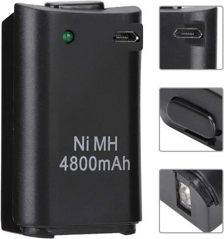 360 Battery Pack Rechargeable 360 Battery Pack Abs 2 in 1 4800Mah Rechargeable Gamepad Ni Mh Battery for 360 Controller Console in Saudi Arabia
