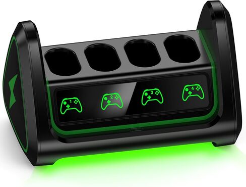 Upgraded fast charging rechargeable battery packs with Light Control, 4 x 3600mWh Xbox Controller Batteries with Battery Charging Dock/Storage for Xbox One/Xbox Series X|S, Xbox One S/X/Elite, X600 in Saudi Arabia