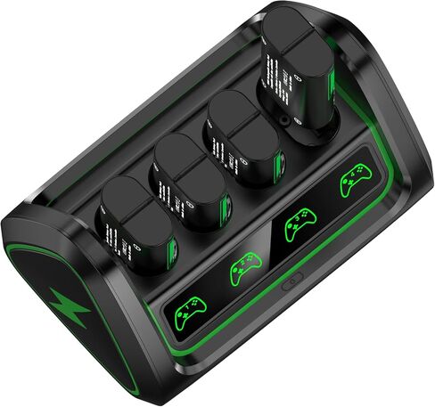 Upgraded fast charging rechargeable battery packs with Light Control, 4 x 3600mWh Xbox Controller Batteries with Battery Charging Dock/Storage for Xbox One/Xbox Series X|S, Xbox One S/X/Elite, X600 in Saudi Arabia