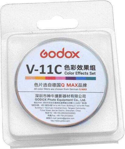 مجموعة جل تأثير الألوان Godox V11C للاستخدام مع لوحة توزيع AK-R16 لـ Godox V1-C، V1-N، V1-S Speedlite، AD200، AD200PRO مع رأس فلاش H200R (15 لون 30 قطعة) in Saudi Arabia