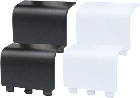 باب بديل لغطاء البطارية لجهاز Xbox Series X، وحدة تحكم Xbox Series S، جزء إصلاح غلاف البطارية الخلفي متوافق مع وحدة تحكم Xbox Core (2 أسود + 2 أبيض) in Kuwait