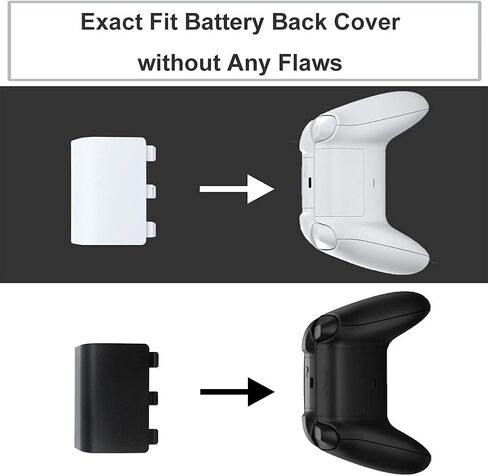 باب بديل لغطاء البطارية لجهاز Xbox Series X، وحدة تحكم Xbox Series S، جزء إصلاح غلاف البطارية الخلفي متوافق مع وحدة تحكم Xbox Core (2 أسود + 2 أبيض) in Kuwait