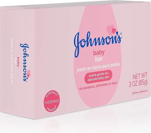 Johnson's Baby Soap Bar Gentle for Baby Bath and Skin Care, Hypoallergenic, 3 Ounce in Kuwait