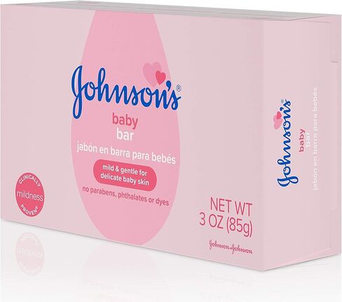 Johnson's Baby Soap Bar Gentle for Baby Bath and Skin Care, Hypoallergenic, 3 Ounce in Kuwait