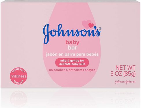 Johnson's Baby Soap Bar Gentle for Baby Bath and Skin Care, Hypoallergenic, 3 Ounce in Kuwait