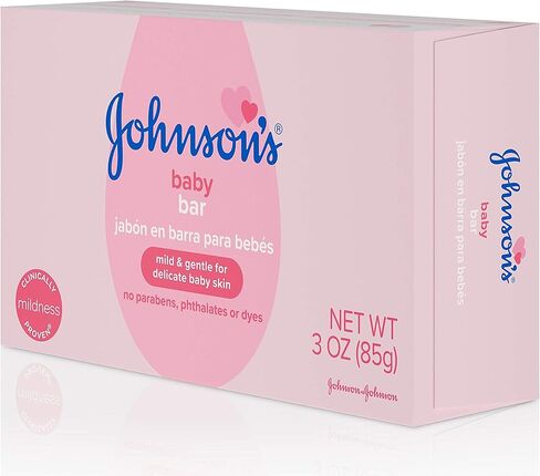 Johnson's Baby Soap Bar Gentle for Baby Bath and Skin Care, Hypoallergenic, 3 Ounce in Kuwait