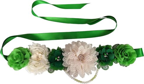 Maternity Flower Sash Belt Baby Shower for Mommy Pregnancy Belly Sash in Saudi Arabia