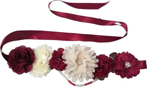 Maternity Flower Sash Belt Baby Shower for Mommy Pregnancy Belly Sash in Saudi Arabia