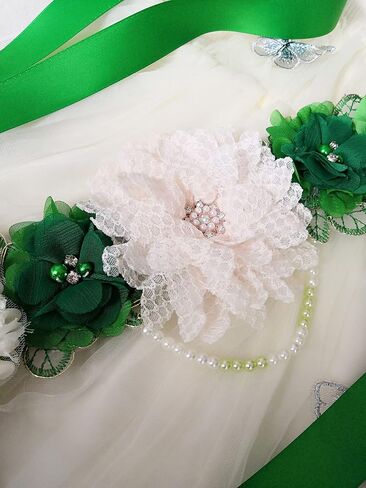 Maternity Flower Sash Belt Baby Shower for Mommy Pregnancy Belly Sash in Saudi Arabia