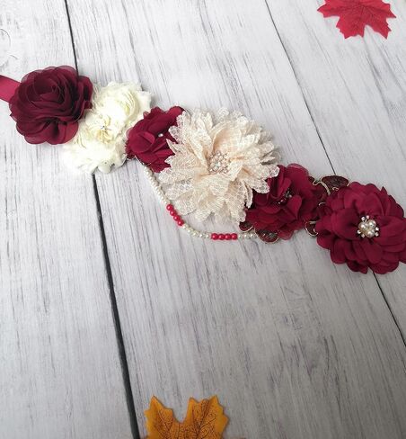 Maternity Flower Sash Belt Baby Shower for Mommy Pregnancy Belly Sash in Saudi Arabia