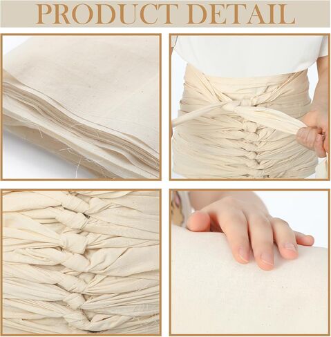 Bengkung Belly Wrap Postpartum Belly Binding Wrap Traditional Cloth Postpartum Wrap White Unbleached Muslin Cotton Cloth Wrap for Women Pregnancy Waist Supply 17 Yards Long (Locked Edge) in Kuwait