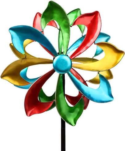 Peacock Wind Spinner for Outdoors, Metal Wind Sculpture Peacock Waterproof Decor for Garden Patio Lawn in Saudi Arabia