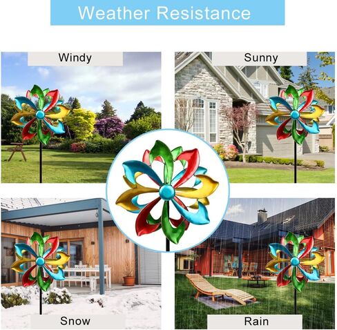 Peacock Wind Spinner for Outdoors, Metal Wind Sculpture Peacock Waterproof Decor for Garden Patio Lawn in Saudi Arabia