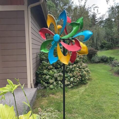 Peacock Wind Spinner for Outdoors, Metal Wind Sculpture Peacock Waterproof Decor for Garden Patio Lawn in Saudi Arabia