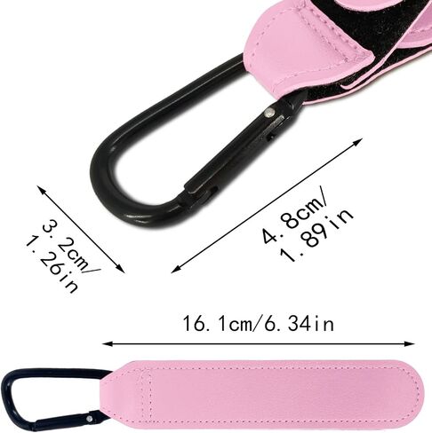 4Pack Universal Baby Stroller Hooks Clips for Hanging Bags and Shopping,Convenient Stroller Straps Accessories, Pink in Saudi Arabia