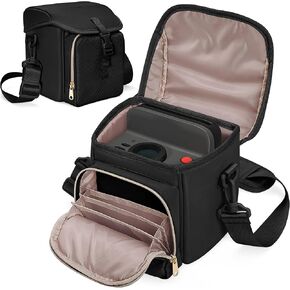 Camera Sling Bag Compatible with Polaroid Now 2nd Generation I-Type, Now+ 2nd Gen I-Type, Now, Now+, OneStep Instant Camera, Camera Crossbody Bag with Adjustable Strap, Black(Empty Bag)