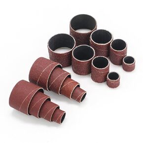 2"Long Sanding Drums and Sleeves Set with 1/4"Shank for Drill or Drill Press, Sanding Drum Kit for Sanding Smoothing Shaping Polishing Fiberglass Wood Metals, 60,80,120 Grit-16pack