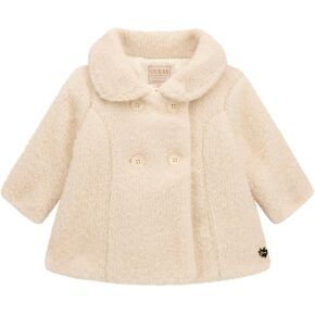 GUESS Baby Girls' Long Sleeve Lurex Sherpa Padded Coat