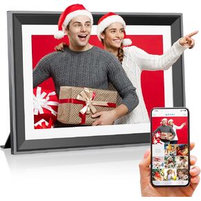 Upgraded 10 Inch WiFi Digital Photo Frame 16GB Smart Electronic Picture Frame with HD IPS Touch Screen | Auto-Rotate | Slideshow | Real-Time APP Upload | Easy Setup | Perfect Christmas Birthday Gift