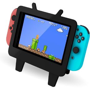 Switch Stand for Nintendo Switch, Acrylic Cute Decor Holder Playstand Compatible with Switch/OLED Console - Black (Holder Only)