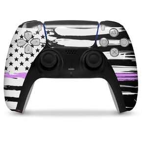 Skin Wrap Compatible with Sony PS5 DualSense Controller Painted Faded and Cracked USA American Flag (Controller NOT Included)