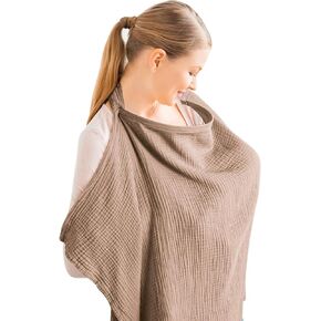 Muslin Nursing Cover for Baby Breastfeeding,Cotton Breastfeeding Cover for Mother Nursing Apron,Multi-use Carseat Canopy